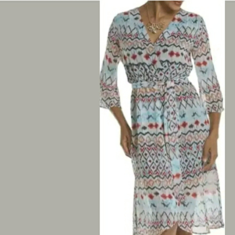 Final Sale $8 Steve Harvey "Monica Print Dress" Sz. 2X M…